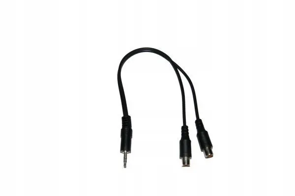 Redukcja wtyk 3,5mm stereo 2 gniazda Rca, 0,15m