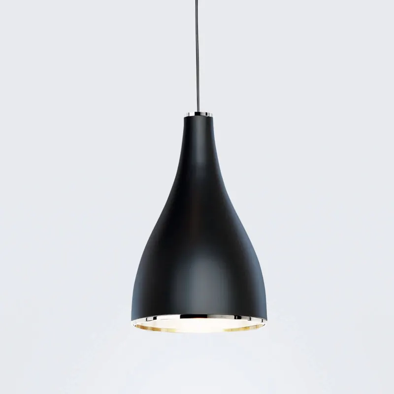 serien.lighting żyrandol One Eighty L, Ø 16 cm, czarna