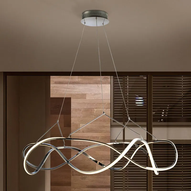 Lampa wisząca LED Molly, ściemniana triakiem, Ø 100 cm, chrom