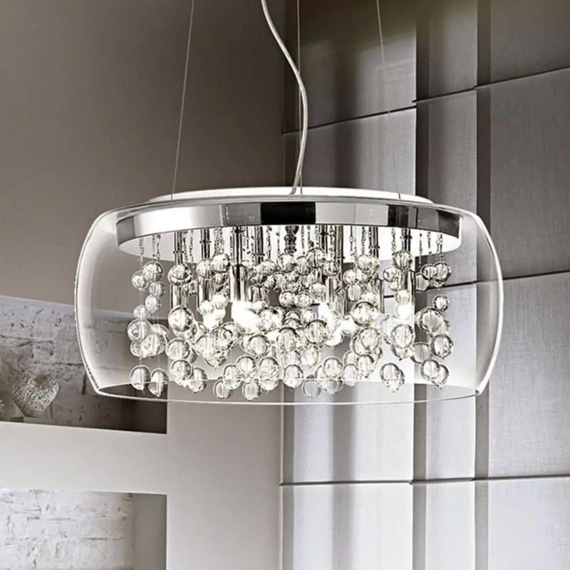 Lampa wisząca Audi z przezroczystego szkła, Ø 50cm