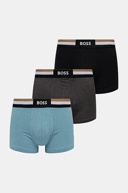BOSS bokserki męskie z bawełną Trunk 3P Motion 3-pack