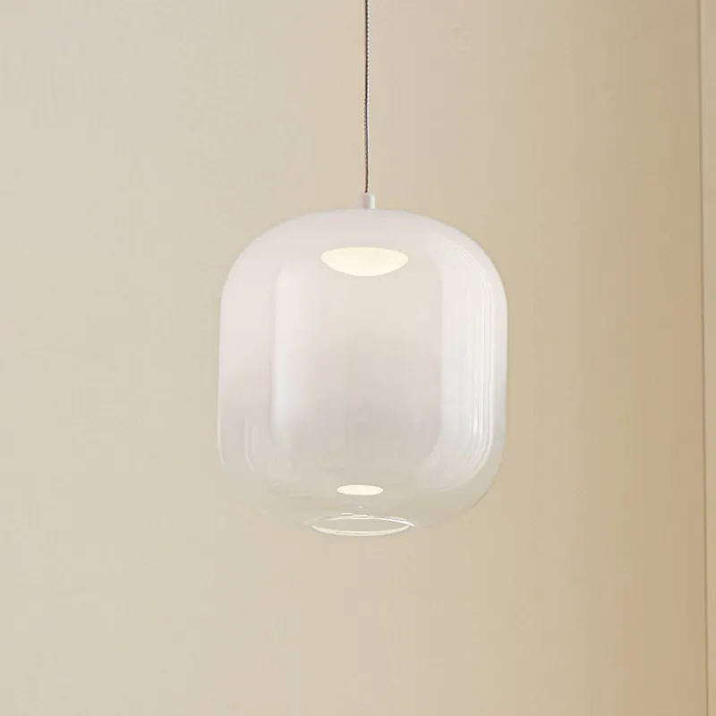 Żyrandol LED Lucande Avelina, Ø 14 cm, biała, 1-punktowa