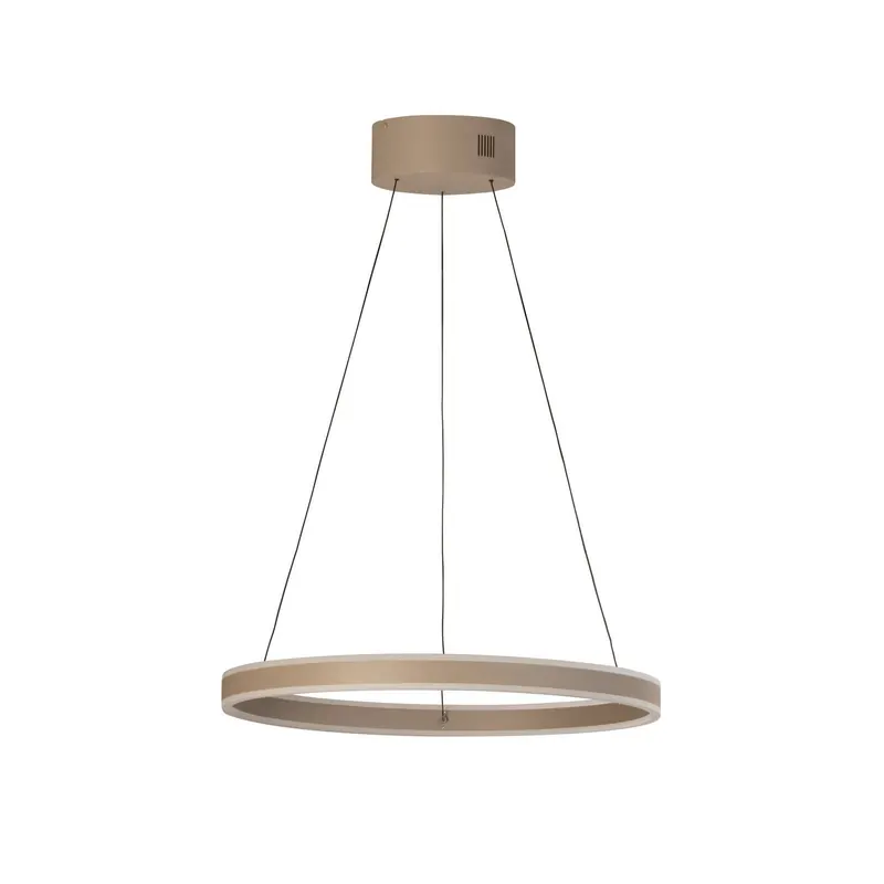 Żyrandol LED Silvio, Ø 60 cm, greige, metal, CCT