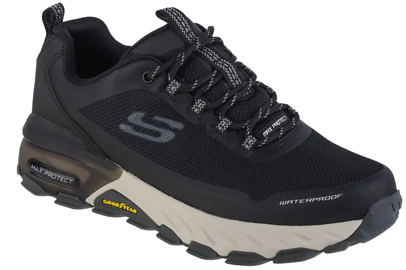 Skechers Max Protect-Fast Track 237304-BKGY, Męskie, Czarne, buty sneakers, przewiewna siateczka, rozmiar: 43