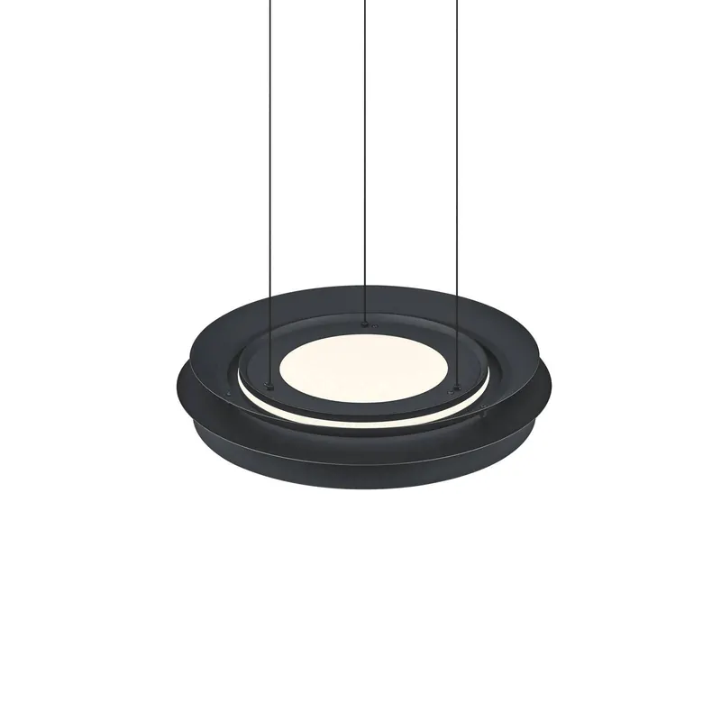 Lampa wisząca LED Lys, czarna, Ø 45 cm, CCT, pilot