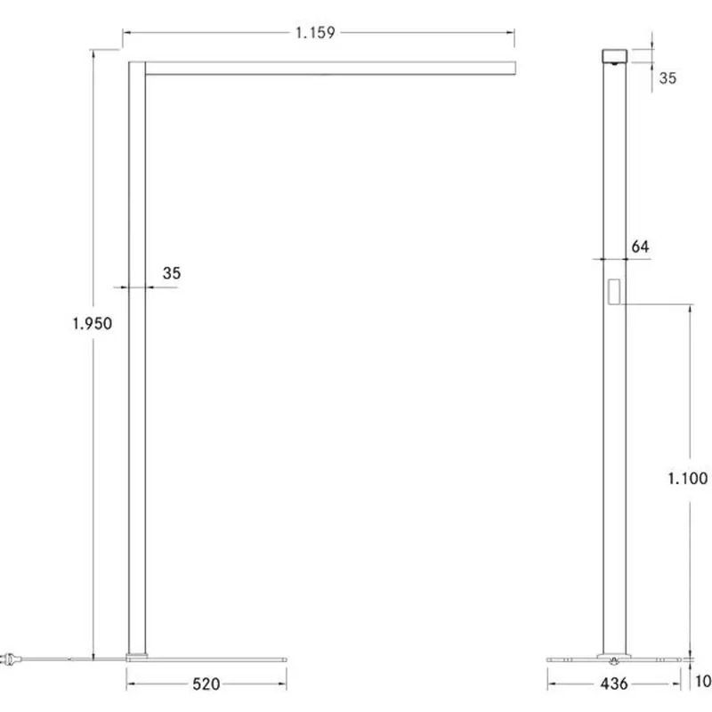 Lampa stojąca LED Bevon mikropryzmatyczna