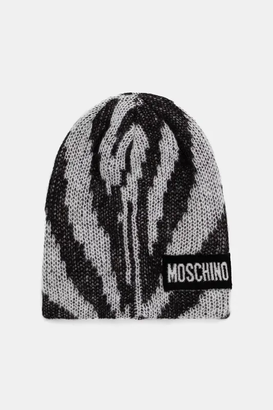 Moschino czapka beanie damska z dodatkiem wełny