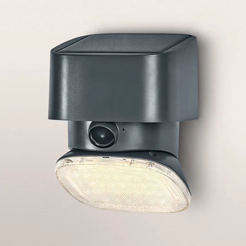 Lampa ścienna OSRAM Solar ENDURA STYLE TURN, szara, czujnik, IP54