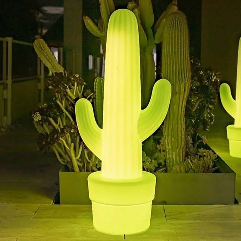 Lampa stojąca Newgarden Kaktus, kolor limonkowy
