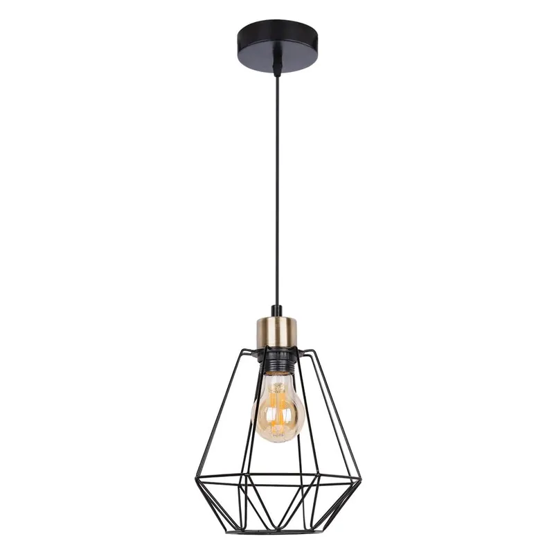 Czarna metalowa lampa wisząca ø 19 cm Primo – Candellux Lighting
