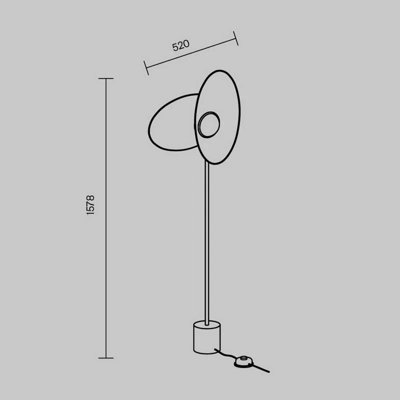 Lampa stojąca LED Maytoni Evolution, czarny/biały, wysokość 158 cm