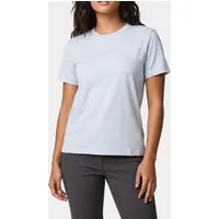 Calvin Klein Short Sleeve Classic Handwriting Logo Tee Plein Air Maat: M | Tops Outlet | Dames | Blauw