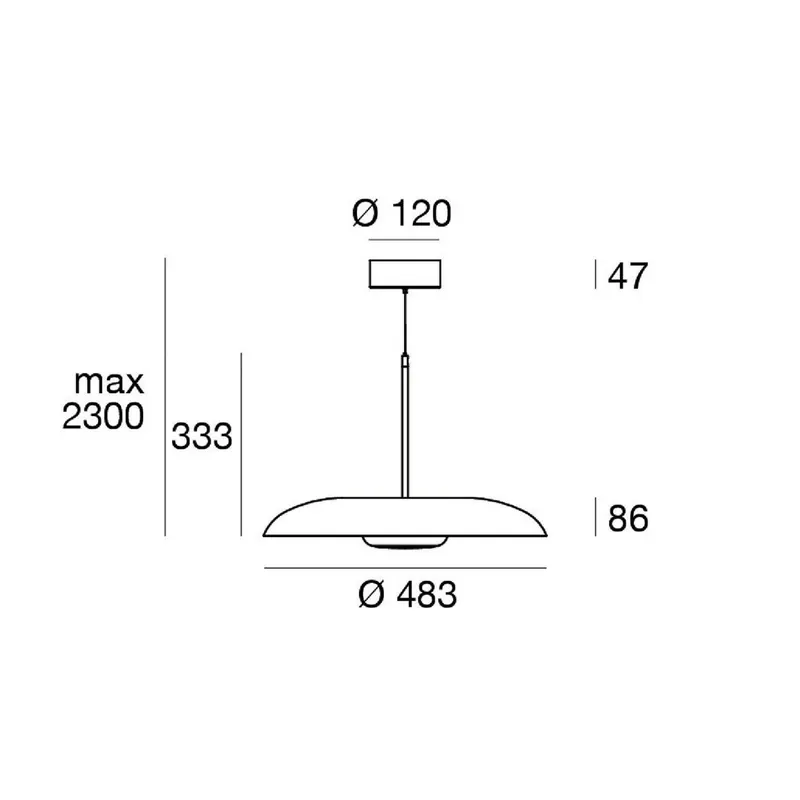 Żyrandol LED Basin_P, biała, metal, Ø 49 cm, IP40