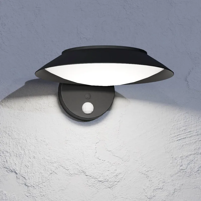 Kinkiet LED Cerrisi, szerokość 10,5 cm, czarny, czujnik