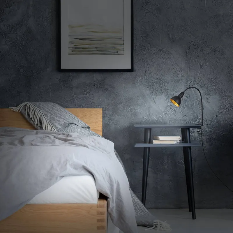 Lampa z klipsem Hygge Comfort light Retro, czarna