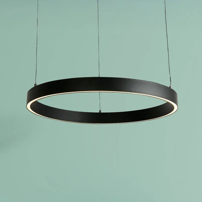 Żyrandol LED Layla, czarna, Ø 64 cm CCT, z regulacją wysokości