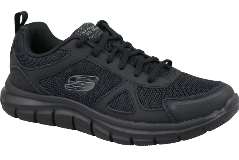 Skechers Track-Scloric 52631-BBK, Męskie, Czarne, buty sneakers, tkanina, rozmiar: 41,5