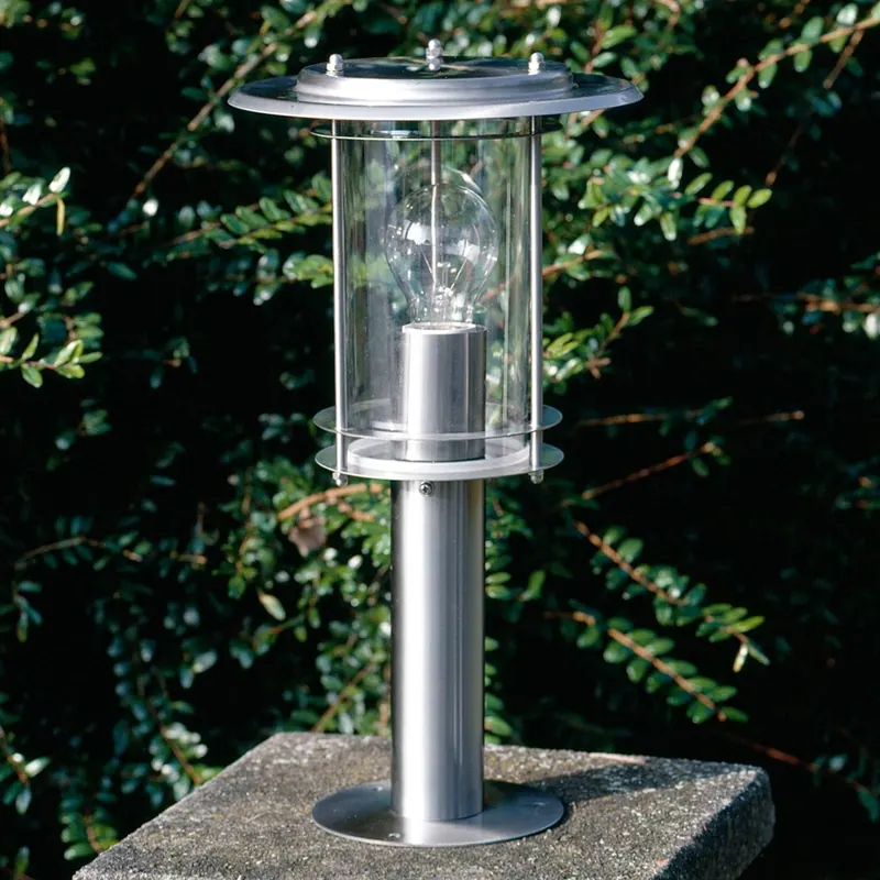 Słupek oświetleniowy York, stal nierdzewna, wysokość 40 cm, IP44, E27