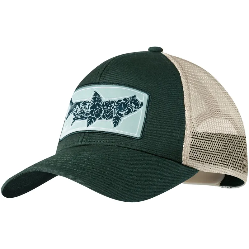 CZAPKA Z DASZKIEM BUFF EXPLORE TRUCKER CAP SALT GREEN (30)