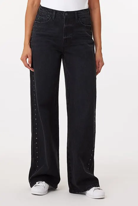 Scotch & Soda The Daze Highest Rise Wide Leg Midnight Chaos Maat: W25 | Flared Jeans Outlet | Dames | Zwart
