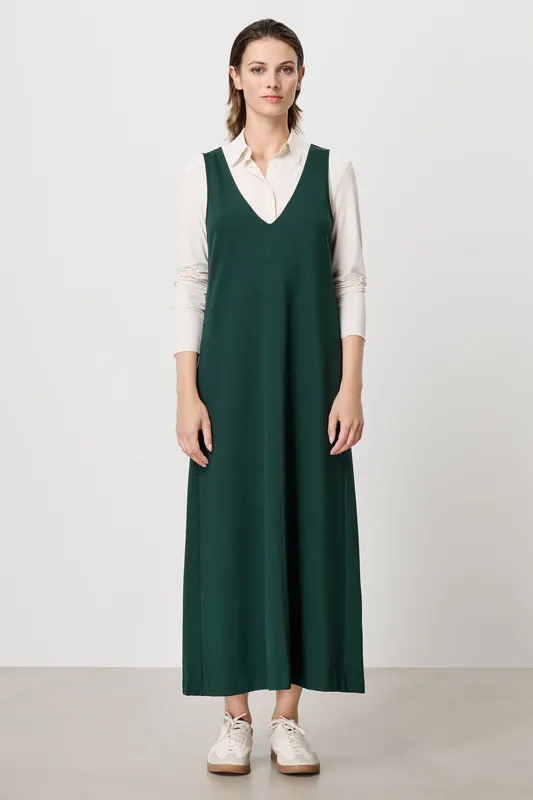 TRVL DRSS Chevy Dress Deep Green Maat: XS | Maxi Jurken Outlet | Dames | Groen