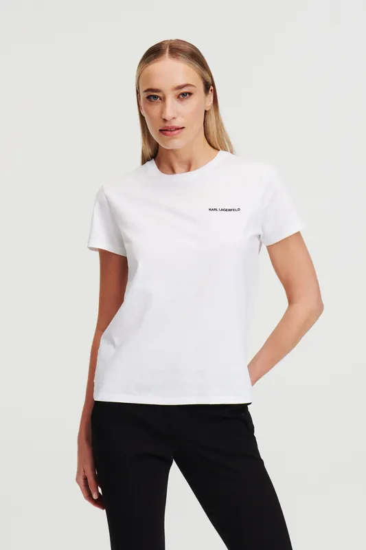 Karl Lagerfeld Essential T-shirt White Maat: XL | Tops Outlet | Dames | Wit