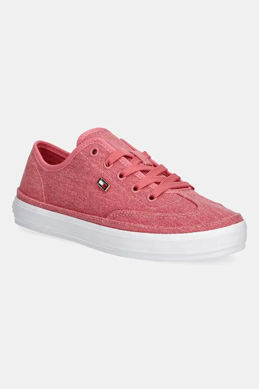 Tommy Hilfiger tenisówki WASHED CANVAS VULC SNEAKER