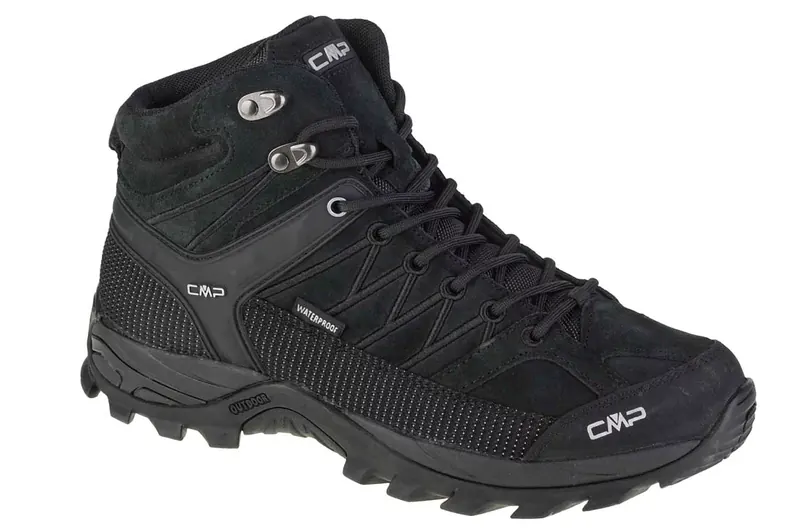 CMP Rigel Mid 3Q12947-72YF, Męskie, Czarne, buty trekkingowe, skóra zamszowa, rozmiar: 41