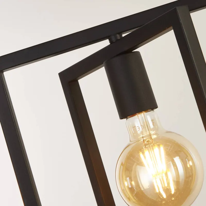 Lampa wisząca Squares, 4-punktowa czarna