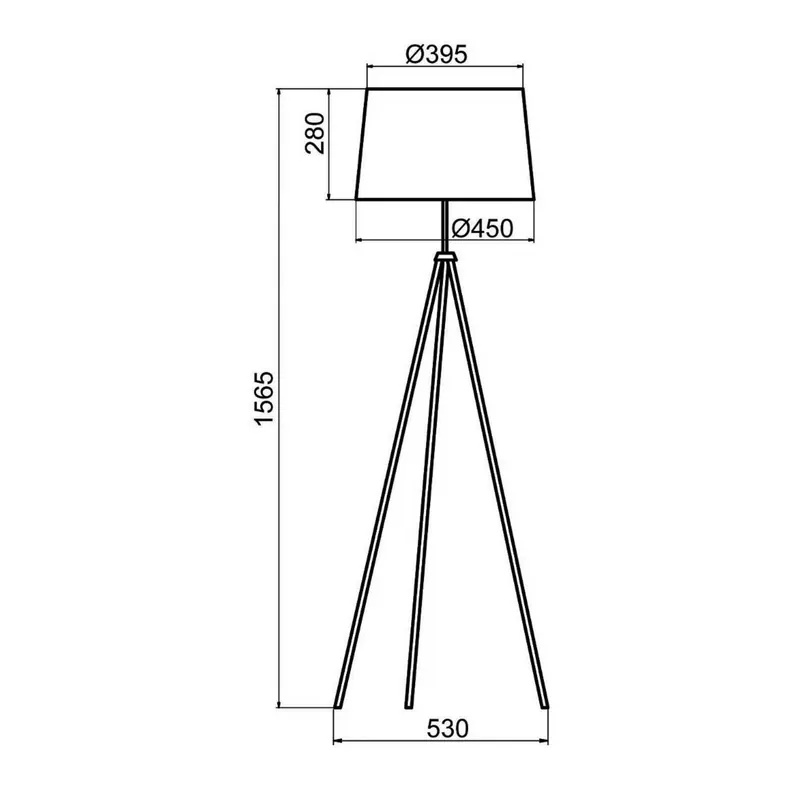 Aluminor Tropic lampa stojąca biała kabel czerwony