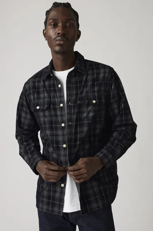 Levi's Jackson Worker Corduroy Overshirt Maat: S | Casual Overhemden Outlet | Heren | Zwart