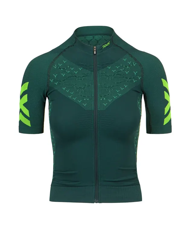 Koszulka damska X-Bionic TWYCE 4.0 BIKE ZIP zielona (S)
