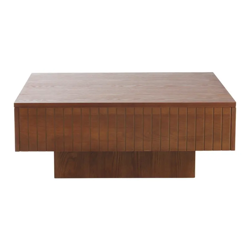 Ciemnobrązowy stolik z płyty MDF 90x90 cm Furuvik – Jotex