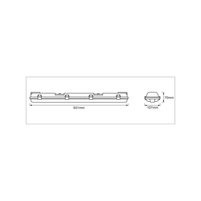 OSRAM oprawa do wilgotnych pomieszczeń SUBMARINE, 65 cm, 2 x 7 W G13-LED IP65