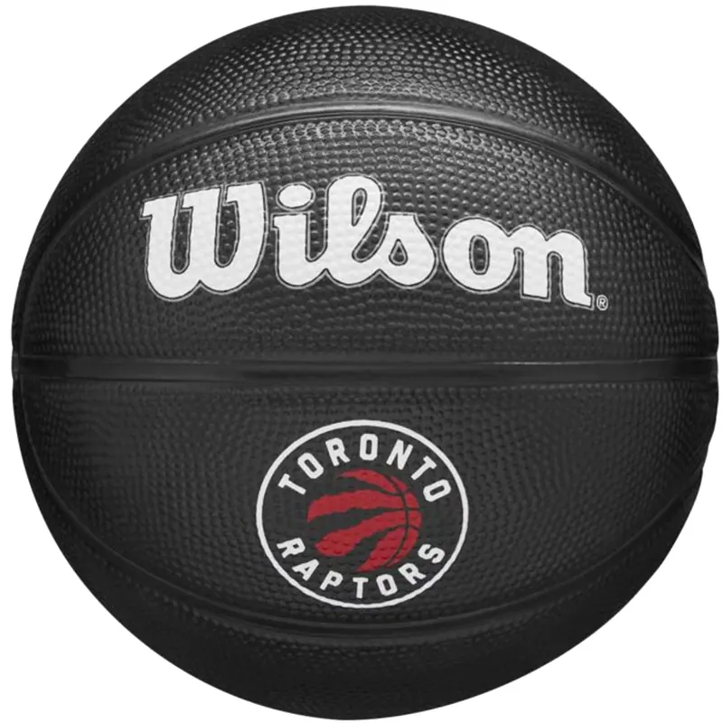 Wilson Team Tribute Toronto Raptors Mini Ball WZ4017608XB, Unisex, Czarne, piłki do koszykówki, Guma, rozmiar: 3