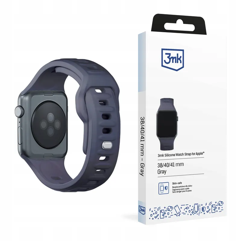 3MK Opaska Zegarkowa Silikonowa Do Apple Watch 38 40 41 42 MM