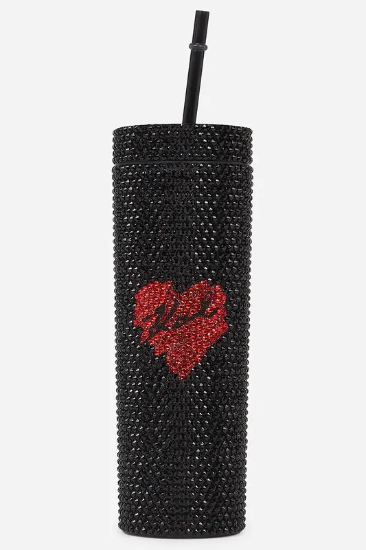 Karl Lagerfeld kubek ze słomką Heart