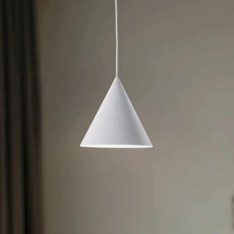 Lampa wisząca Cono, biała, Ø 19 cm, stal, 1-punktowa