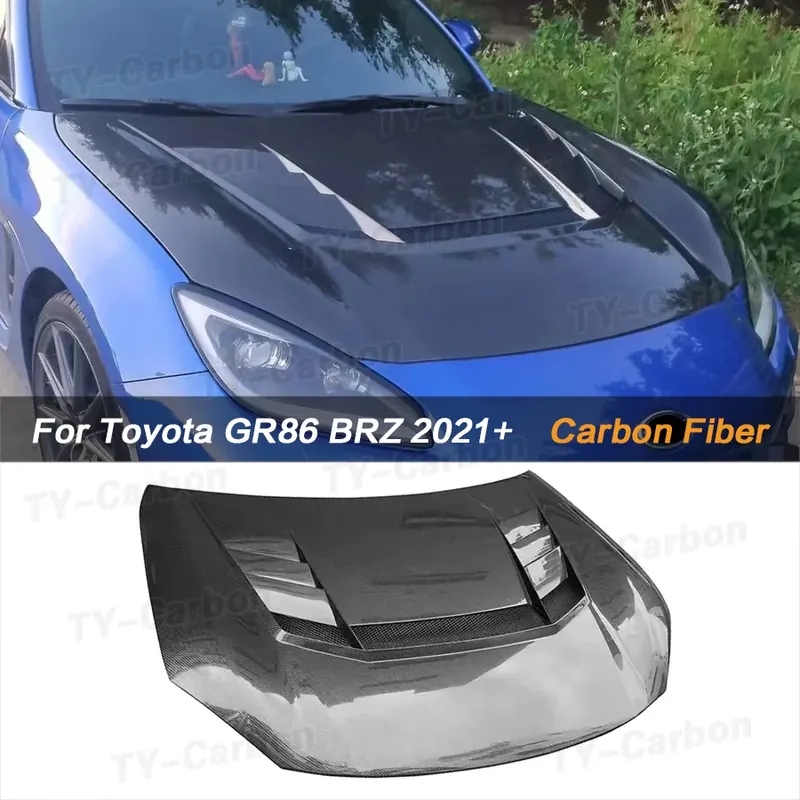 Wysokiej jakości prawdziwa karbonowa maska przednia do Toyota GR86 ZN8 BRZ ZD8 2021+ Pokrywa maski silnika, bodykit