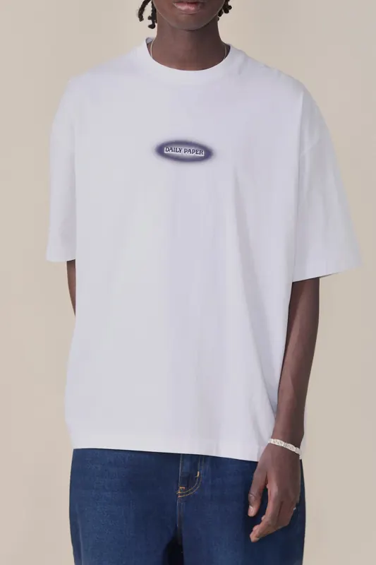 Daily Paper Unisex White Dotted Logo T-shirt White Maat: L | Tops Outlet | Unisex | Wit