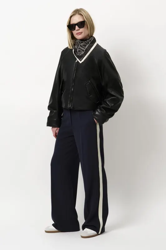 Dante6 -hush Taped Tailored Pants Nocturnal Blue Maat: 36 | Wijde Broeken Outlet | Dames | Blauw