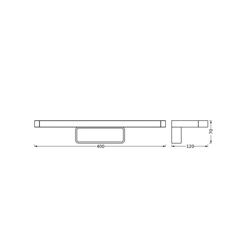 Kinkiet LED OSRAM ORBIS DISC BAR, czarny, 40 cm, IP44 CCT