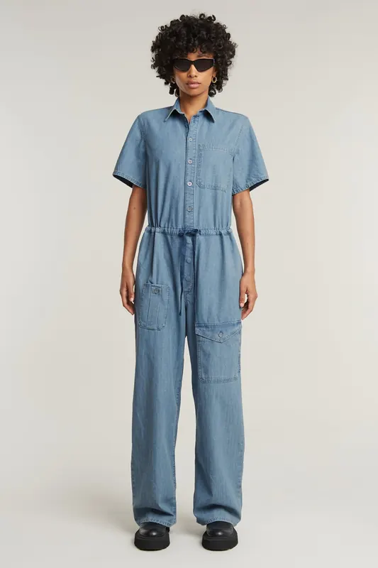 G-Star Easy Jumpsuit Faded Breeze Maat: S | Jumpsuits Outlet | Dames | Blauw