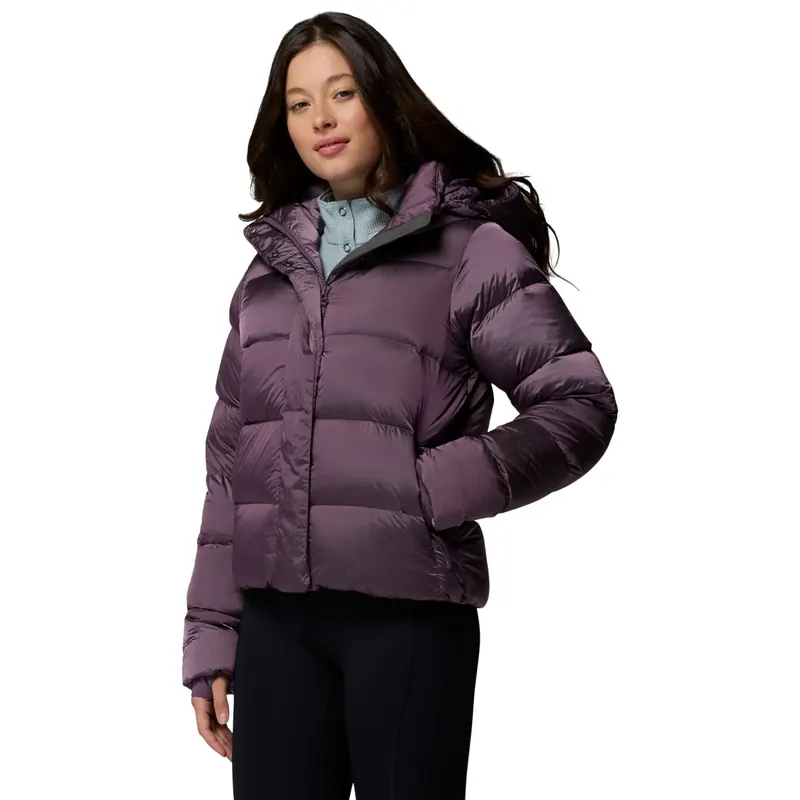 Columbia Amaze Puff Hooded Jacket 2133714609, Damskie, Fioletowe, kurtki zimowe, nylon, rozmiar: L