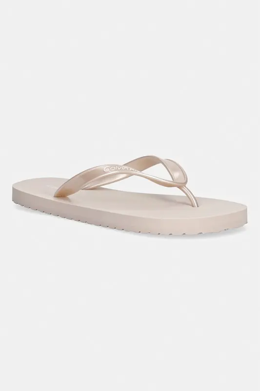 Calvin Klein japonki damskie FLIP FLOP TPU METALLIC
