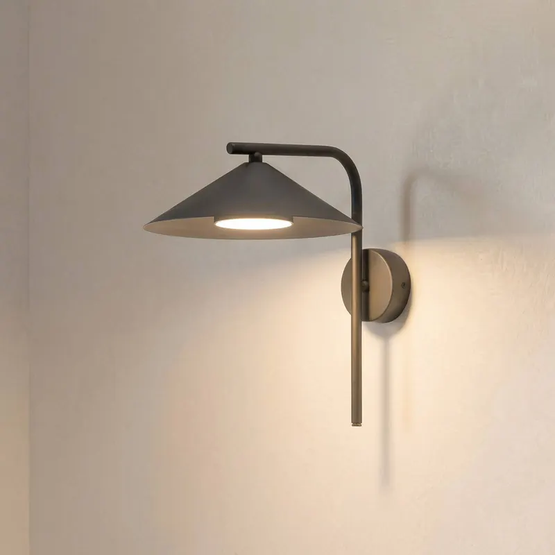 Kinkiet Lume, brązowy, metal, wysokość 30,5 cm