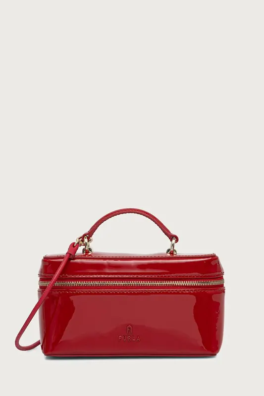 Furla torebka kuferek damska skórzana