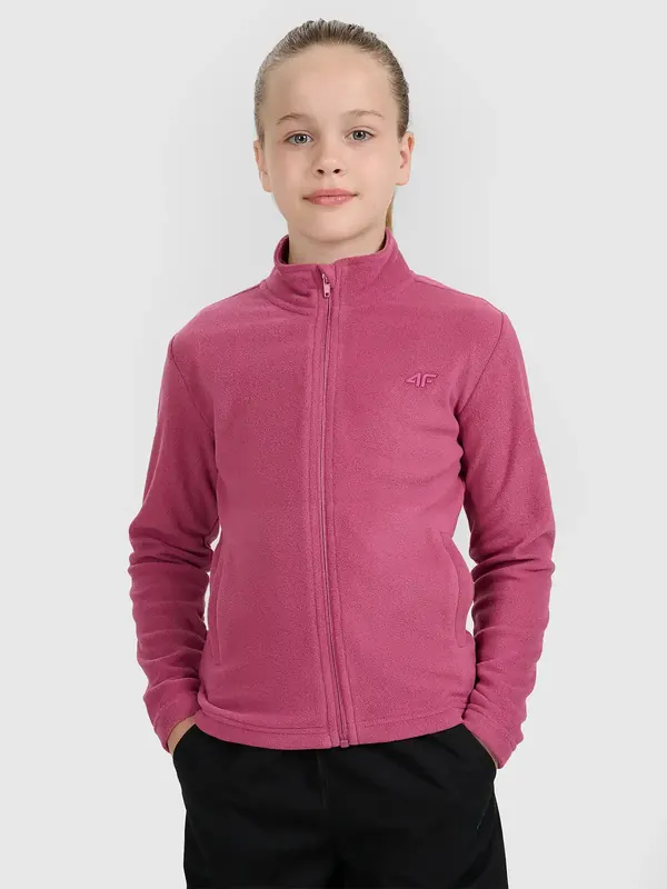 4F bluza polarowa polar dla dziewczynek 4FJWAW25TFLEF346 fioletowy (164)