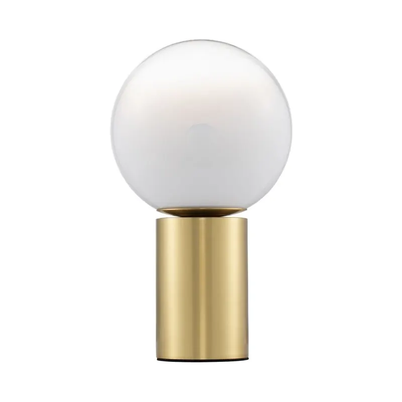 Biała/w kolorze złota szklana lampa stołowa (wysokość 35,5 cm) Vita – Nova Luce