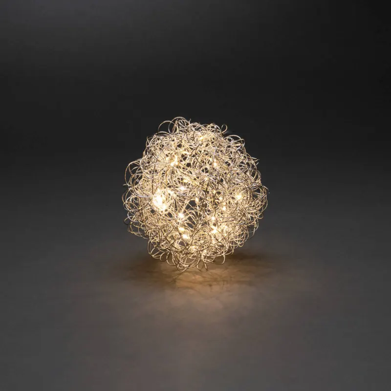 Oświetlenie dekoracyjne LED w kształcie kuli z drutu, średnica 20 cm, 40 diod